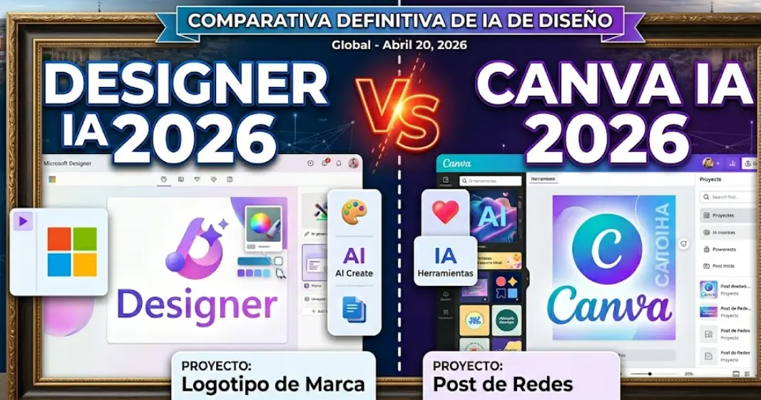 Probamos a fondo las versiones gratuitas de Microsoft Designer y Canva IA durante semanas. Descubre límites reales, trucos para no quedarte sin créditos y qué herramienta se adapta mejor a tu flujo de trabajo.