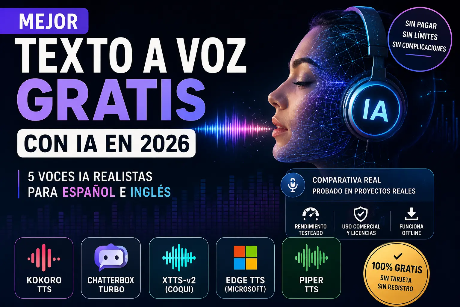 Mejor Texto a Voz Gratis en 2026: 5 IA Realistas para Español e Inglés